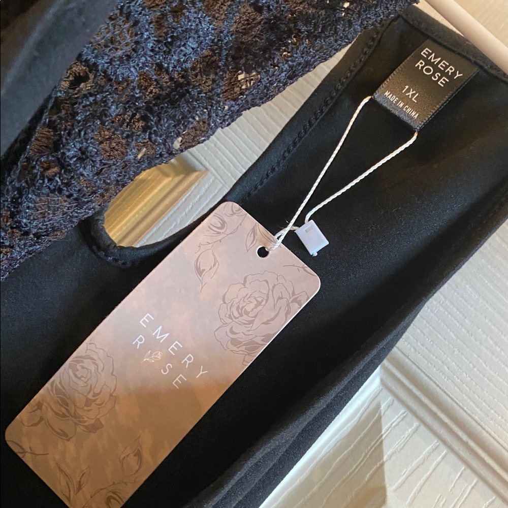 Emery Rose Black Lace Detail Dress NWTs - Picture 10 of 11